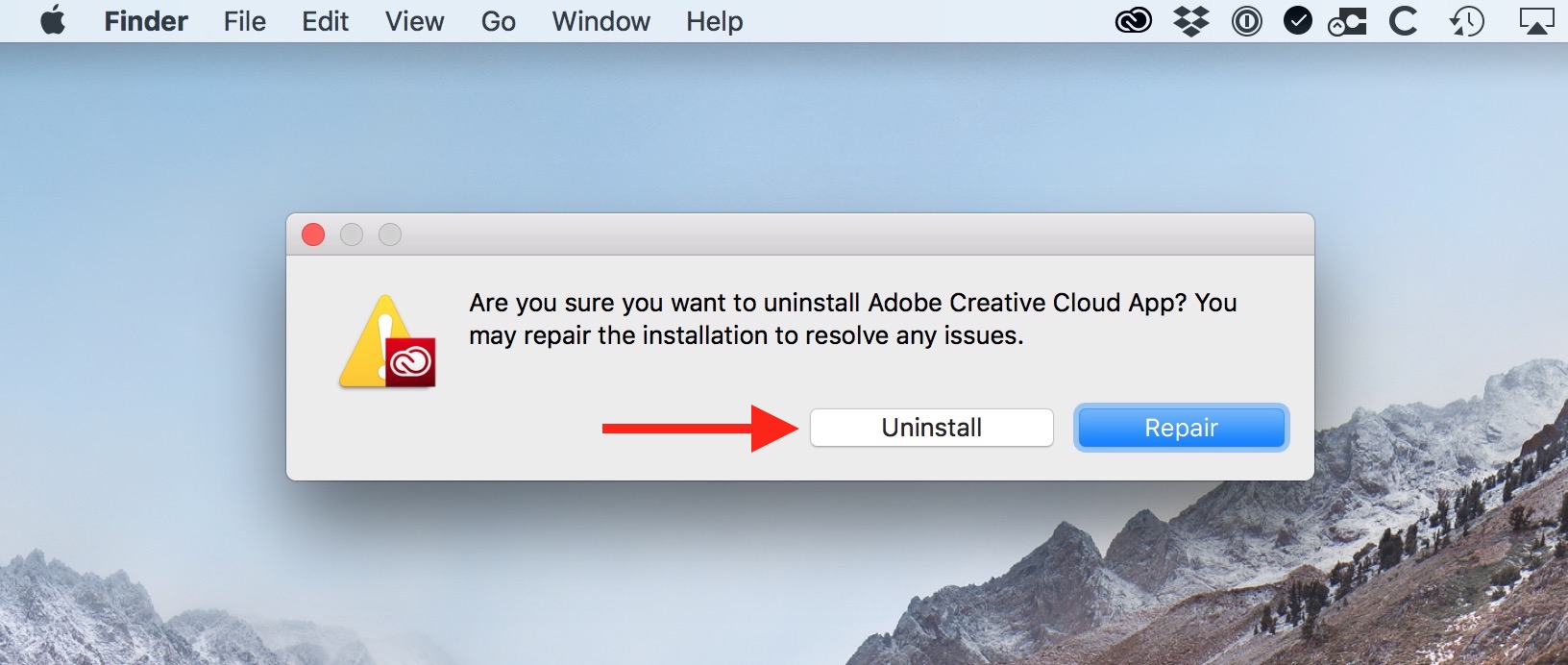 Uninstall all adobe creative cloud apps mac